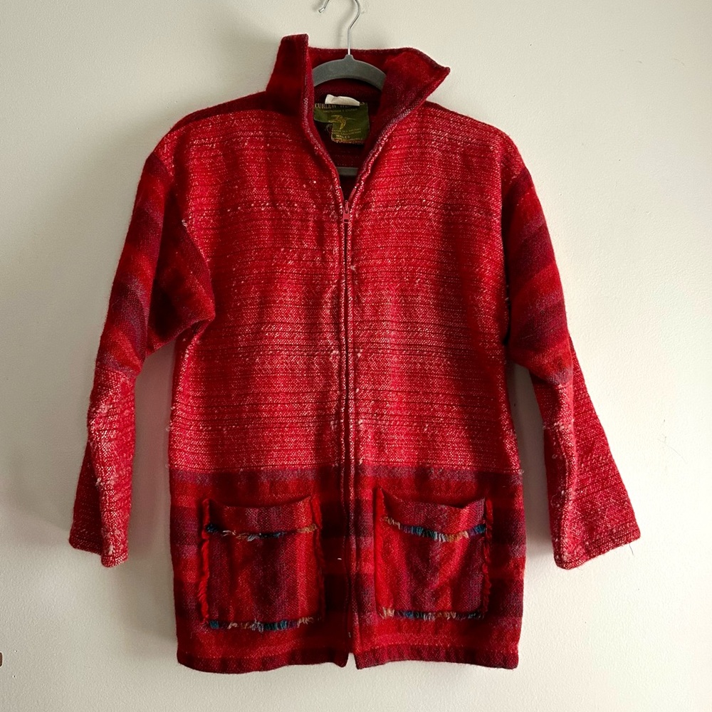Vintage Curlew‎ Weavers Welsh 100% Wool Jacket